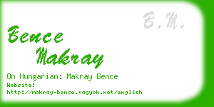 bence makray business card